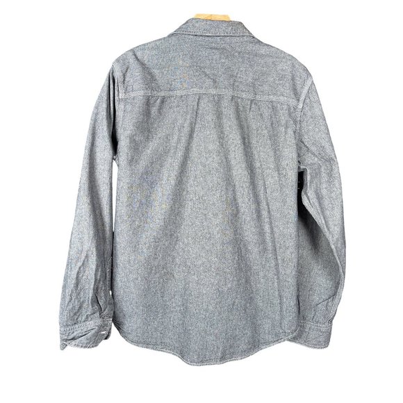 Fossil Gray Vintage Fit Chambray Button Down Shirt Men’s Size Large - Picture 3 of 6